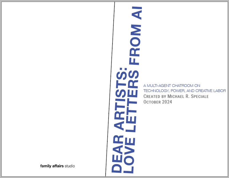 Love Letters from AI — Zine Cover